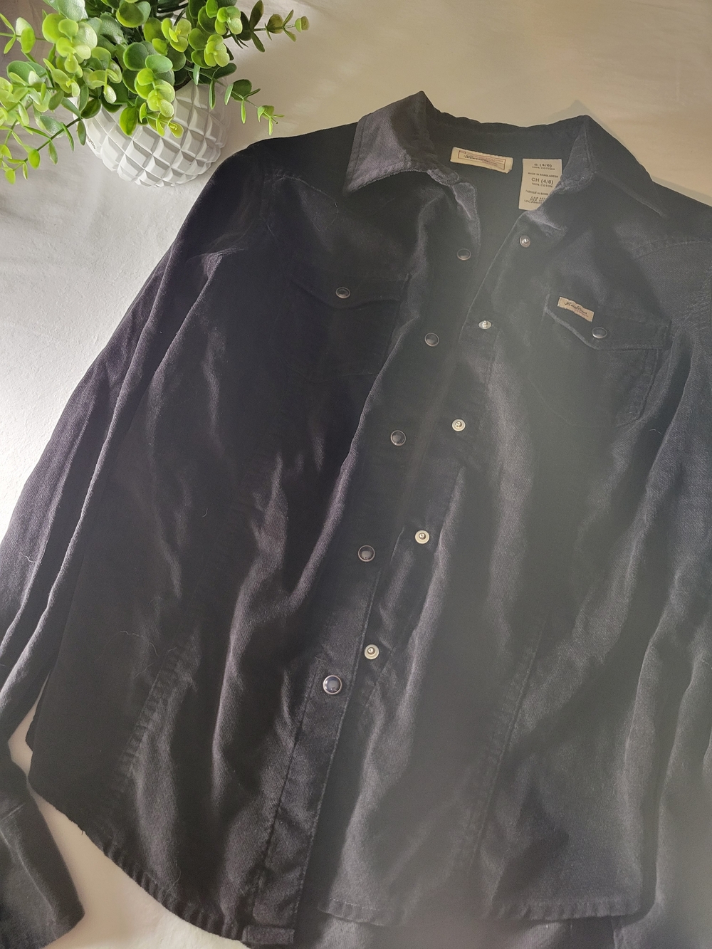 Levi's Black Corduroy Button-Up Shirt